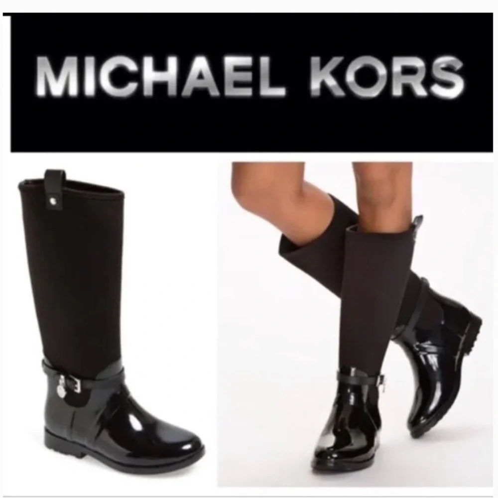 Micheal Kors Neoprene & Rubber Boots Size 8 - Picture 9 of 9